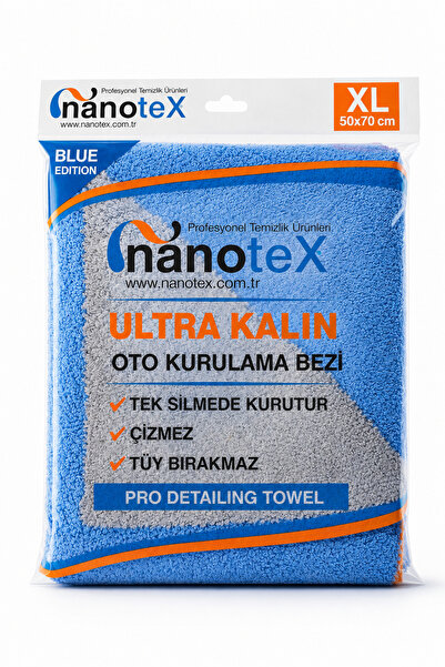 Nanotex ® Pro Detailing Towel 50x70 cm Blue Edition 700 GSM Çift Taraflı Mikr...