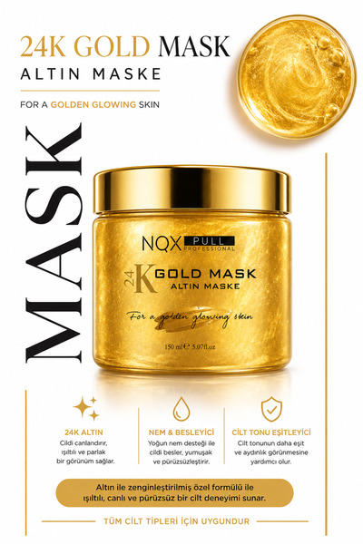 NQX PULL Altın Maske Gözenek Sıkılaştırıcı Gold Soyulabilen Altın Maske B5 Vi...