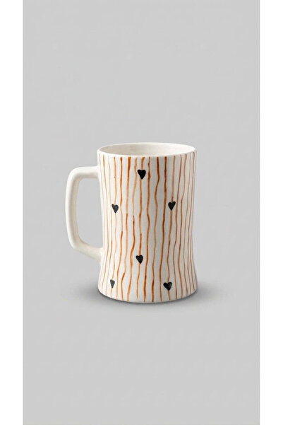 Brandsmiths Handmade Ceramic Mug – Hand-Painted Heart Pattern