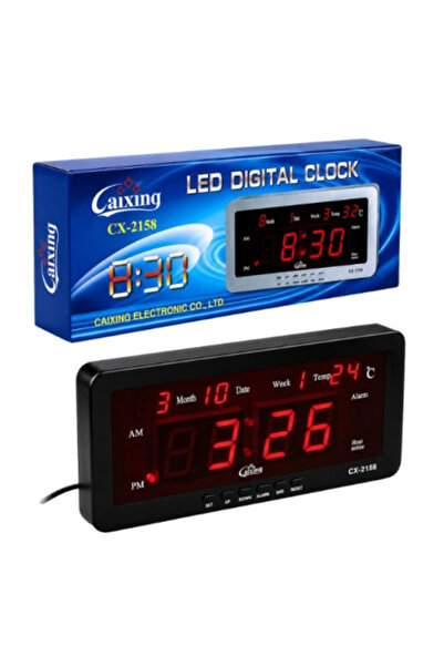 Alex Ceas digital LED CX-2158 cu funcție de alarmă, dată și temperatură