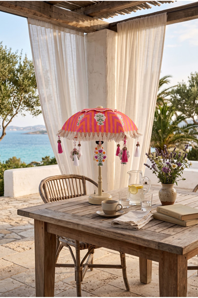 decofav Sunset Bohem Çiçek Desenli Pilli LED Aplik – Dekoratif Aydınlatma (He...