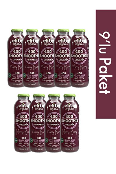 Elite Naturel 9'lu Organik Smoothie Merry Berry 414 Ml