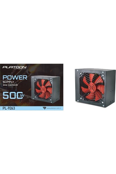 Platoon PL-9261 500W 12CM Kutulu Power Supply