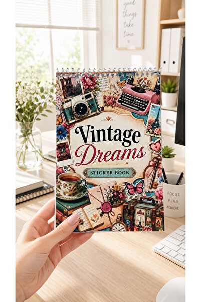 birikiyedi Vintage Dreams Sticker Book | Vintage Scrapbook & Journal Sticker ...