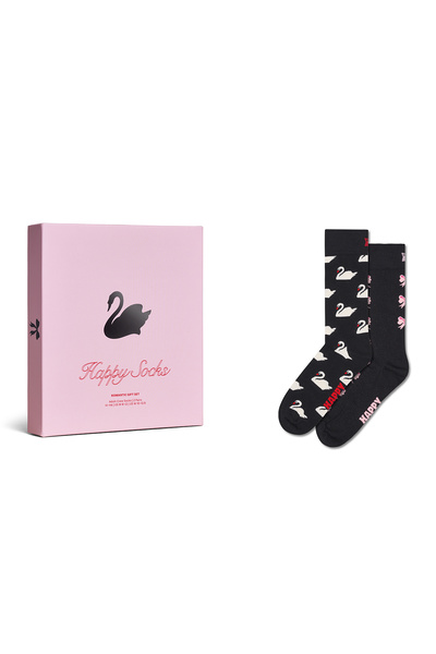 Derimod Happy Socks Γυναικείες βαμβακερές κάλτσες με μαύρο σχέδιο P003365