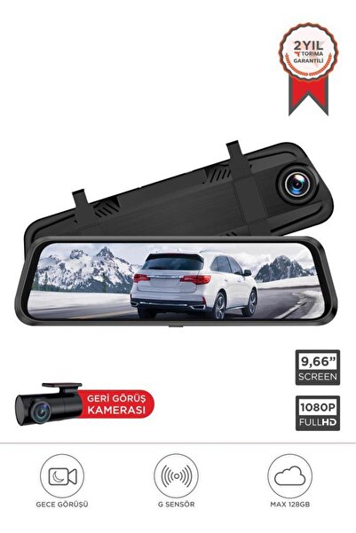 LENOVO Araç İçi Kamera Gece Görüşlü Dokunmatik 1080P Ön ve Arka Dikiz Aynası ...