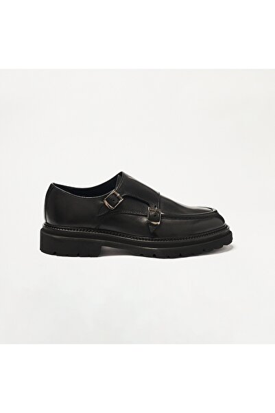 John May Men's Classic Shoes Og-345 Black Leather