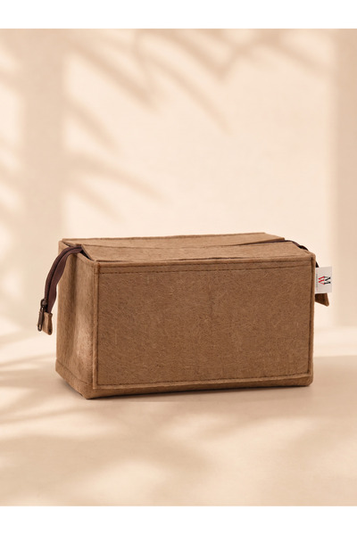 MARJİNAL W CLUB Milky Brown Zippered Lingerie Organizer Bag