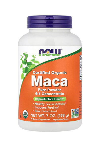 Now Foods Herbal, Certified Organic Maca, (Lepidium meyenii) Pure Powder, 7 o...