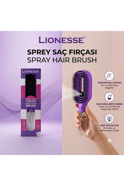 Lionesse Sprey Saç Fırçası 6150 -Püskütmeli Sistem I Doldurulabilir Hazne I A...