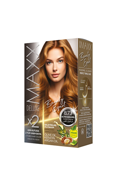 MAXX DELUXE Beauty Expert Set Saç Boyası 8.73 Altın Karamel