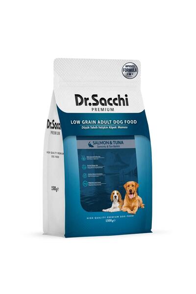 Dr. Sacchi Dr.Sacchi Premıum Düşük Tahıllı Somonlu Ve Ton Balıklı Yetişkin Kö...