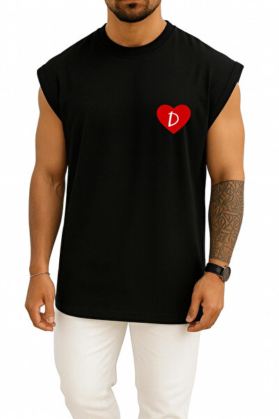 Bahriyeli Collection Oversized Valentine's Day Special Heart Inside Letter D ...