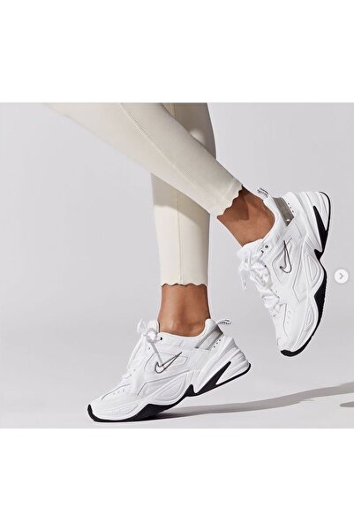 Nike M2k Tekno Leather Unisex Reflector Sneaker Hakiki Deri Beyaz Spor Ayakkabı