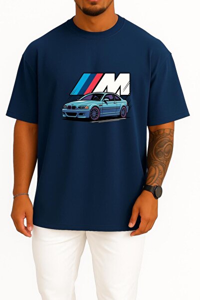 Bahriyeli Collection تي شيرت للجنسين بتصميم صدر كبير الحجم M Power E46 M3