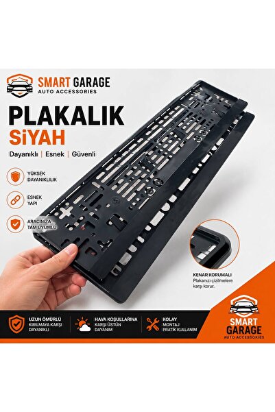 Smart Garage Plakalık Siyah Lazer Kesim Pleksi Sade Parlak Çıta YAZISIZ ( 2 A...