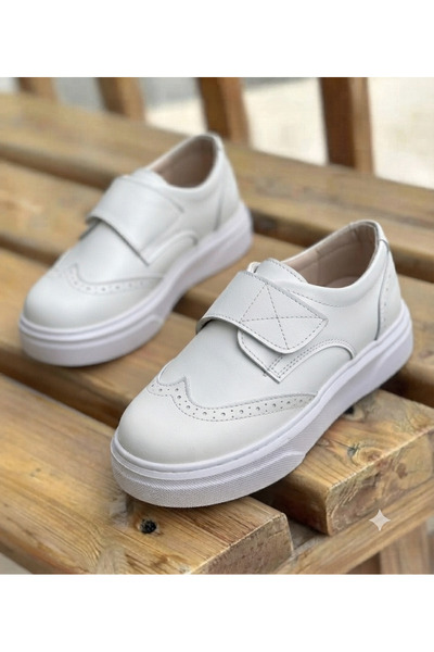 PATİK BEBE Boys' White Color Lightweight and Flexible Casual Classic Shoes