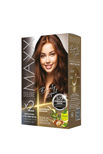 MAXX DELUXE Beauty Expert Set Saç Boyası 5.77 Yoğun Sıcak Kahve