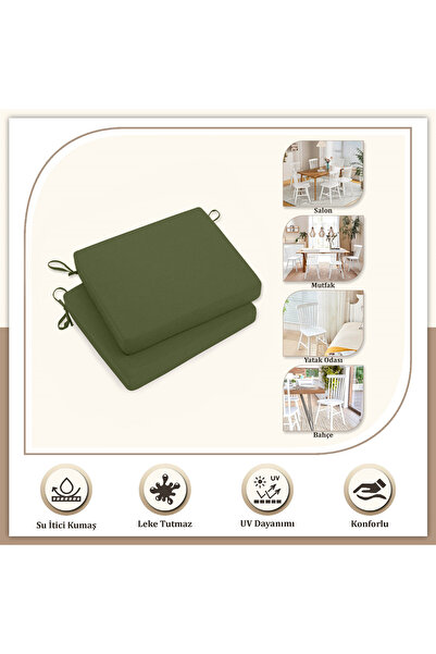 Evim Καμβάς 2 τεμαχίων Dark Khaki Liquid Proof Stain Proof με φερμουάρ με κορ...