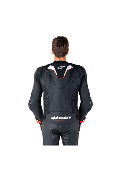 Alpinestars Missile V3 Ignition Deri Korumalı Motosiklet Montu Siyah Beyaz