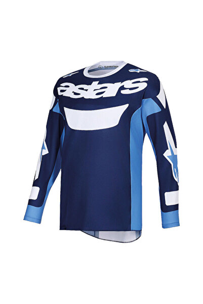 Alpinestars Racer Riway Off-Road Motosiklet Jerseyi Mavi Beyaz