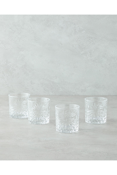 English Home Cosmic Cam 4'lü Bardak 300 ml Şeffaf