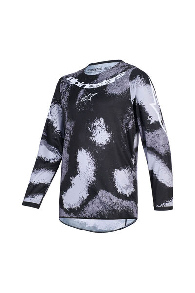 Alpinestars Youth Fluid Lahnd Genç Off-Road Motosiklet Jerseyi Gri Kamo