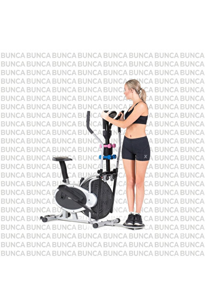 BUNCA Orbitrack 3 in 1 Home Use Stationary Bike + Elliptical Trainer + Cross ...