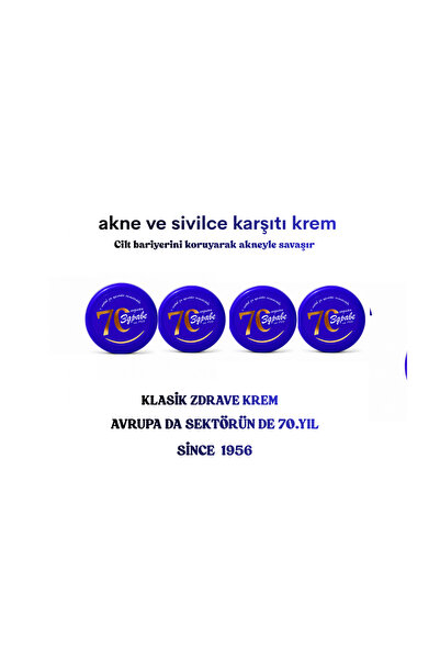 ZDRAVE Krem 30 Gr. Akne Karşıtı 4'lü Paket Kampanyalı