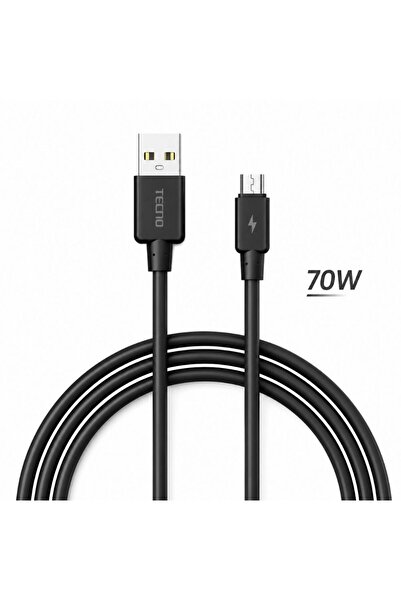 TECNO Tcd-m11 2023 Usb-a To Micro 2a Data Ve Şarj Kablosu 1m Siyah