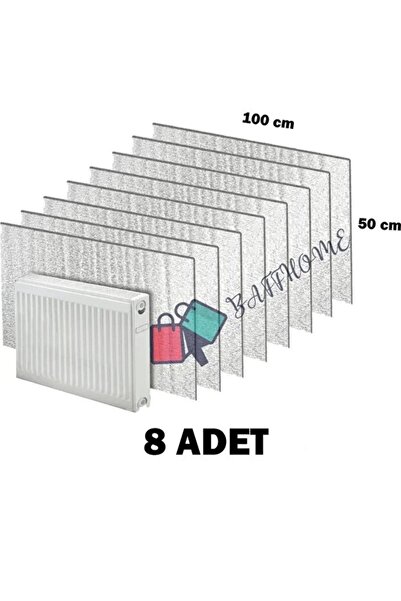 baffhome 8 Adet Petek Arkası Yalıtım Levhası Alüminyum Folyo Radyatör Arkalığı