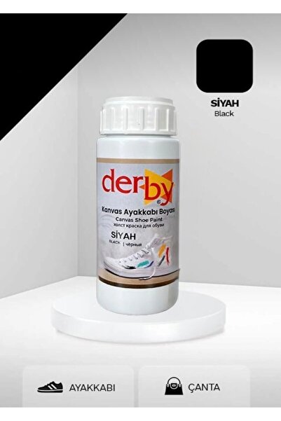 Derby Siyah Kanvas - Bez / Kumaş Ayakkabı Boyası 100 ml
