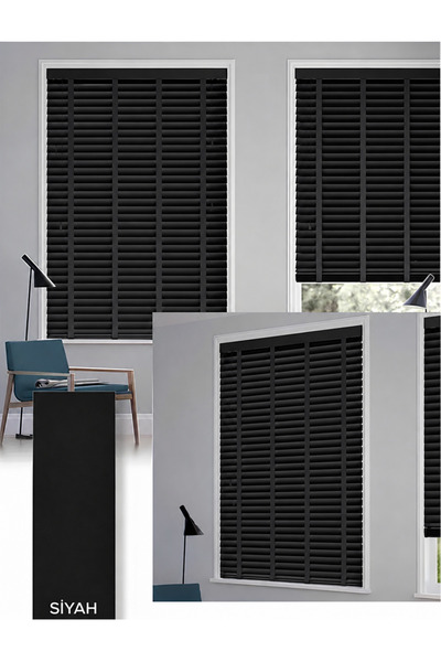 Y&S YS PERDE TASARIM Wooden Blinds %100 Doğal Ahşap Jaluzi Perde 50mm,Alüminy...
