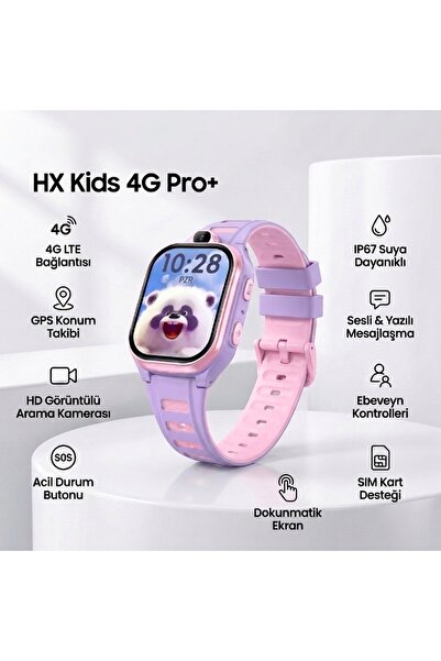 Arvonx HX Kids 4G Pro+ Akıllı Çocuk Saati | Kameralı, LBS Takipli – Sim Kartl...