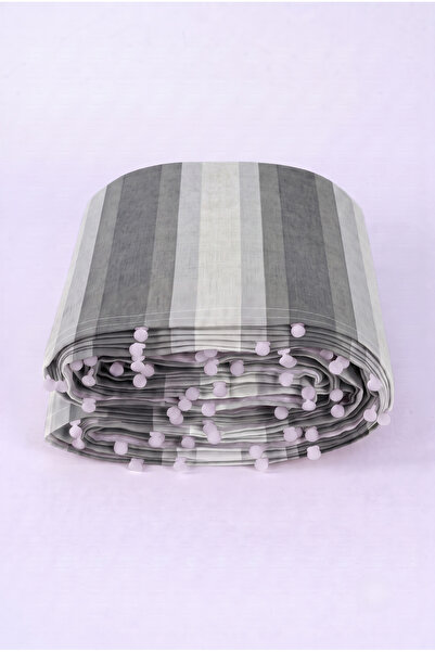 Yuka Gray Light Gray Balcony Curtain Luxury 1St Class Canvas Fabric Rainproof...