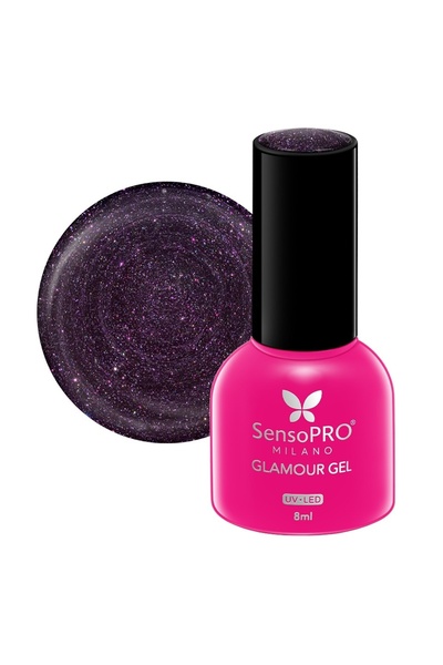 SensoPRO Milano Ημιμόνιμο βερνίκι νυχιών Glamour Gel 8ml, After Dark #120
