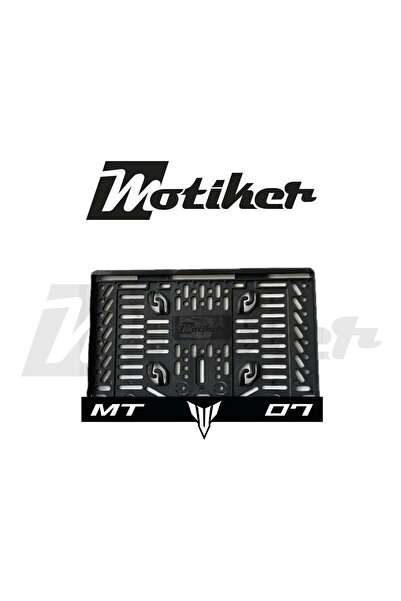 Motiker Pleksi Plakalık Siyah Üstüne Beyaz MT-07 Yazılı MT Logolu Tasarımlı M...