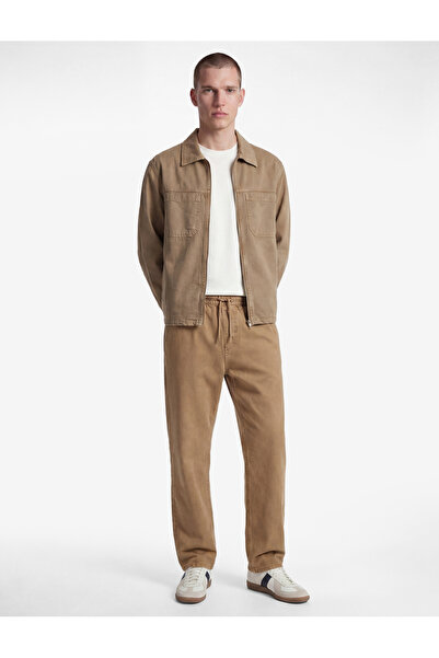 Koton Cotton Pocketed Loose Fit Jeans with Tie Waist