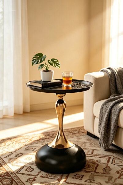 Shangxing Retro-style rust-proof round iron said table | Rust-proof iron livi...
