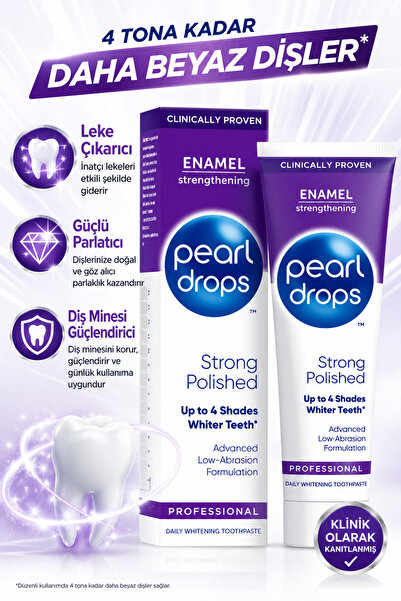 Pearl Drops Strong - Stain Remover Whitening Toothpaste 75 ml - Powerful Brig...