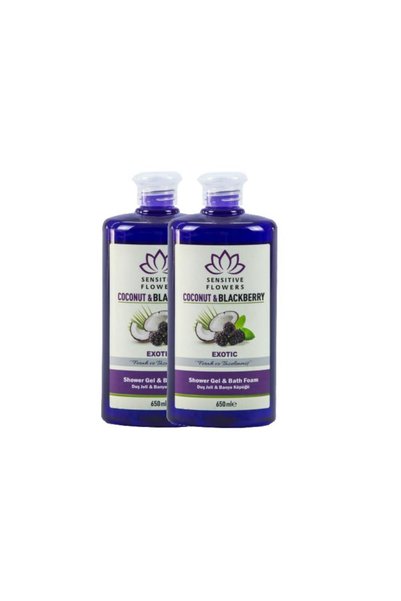 Sensitive Flowers Coconut Blackberry Exotic Shower Gel 2 X 650 ml