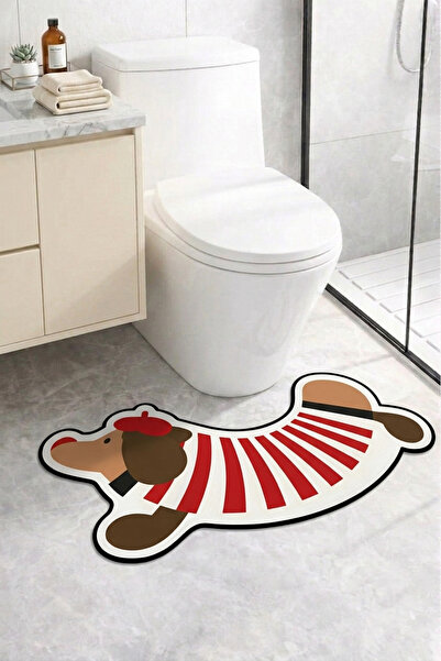 StarStalıa Digital Non-Slip Washable Cat Single Modern Bath Mat Bathroom Rug ...