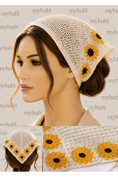 MyHubi Vintage letnja bandana sa vezanim cvetnim motivom