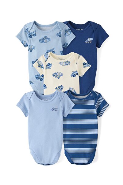 The Children's Place Baby Boys Construction Vehicle Bodysuit 5-Pack
