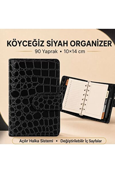 Outdoor One Köyceğiz-Si̇yah Organizer Pocket Notebook – 90 Sheets, 10X14 Cm, ...