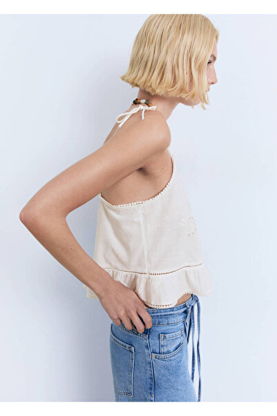 MANGO Woman Dantel işlemeli top