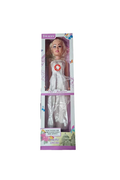 OEM Papusa Muzicala 75cm rochie Alba
