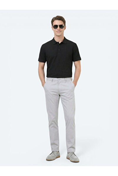 Kip Pantaloni slim, casual, din amestec de bumbac, gri deschis