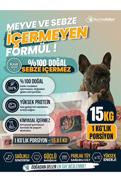 | RAW SPECIAL | Toplam 15 kg | 1 kg Porsiyonlu | Kişiselleştirilebilir Temel BARF Formülü