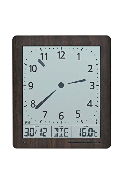 AMS Ceas de perete 5893, cuarț, gri, digital, modern